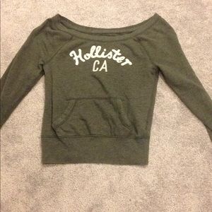 HOLLISTER OFF THE SHOULDER TOP LONG SLEEVE CROPPED